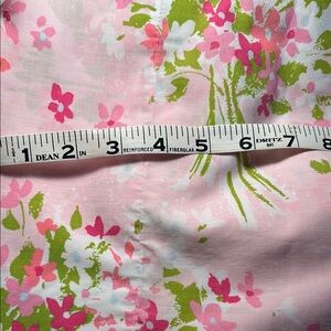 Vintage Floral Pink and Green 3 piece full size sheet set‎ percale 352